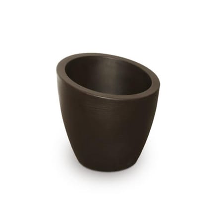 Lawnitator 20 in. Modesto Round Planter, Black LA2621778